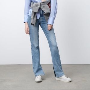 Zara Split Hem Jeans